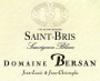 Domaine Bersan Saint Bris 2013 Front Label
