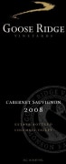 Goose Ridge Cabernet Sauvignon 2008 Front Label