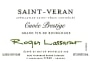 Roger Lassarat Saint Veran Cuvee Prestige Blanc 2012 Front Label