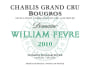 William Fevre Chablis Bougros Grand Cru 2010 Front Label