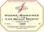 Domaine Jean Grivot Vosne-Romanee Les Beaux Monts Premier Cru 2009 Front Label