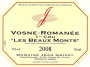 Domaine Jean Grivot Vosne-Romanee Les Beaux Monts Premier Cru 2008 Front Label