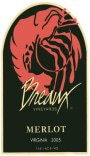 Breaux Vineyards Merlot 2005 Front Label