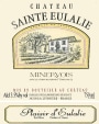 Chateau Sainte Eulalie Minervois Plaisir d'Eulalie 2014 Front Label
