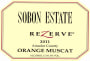 Sobon Estate Orange Rezerve Muscat 2011 Front Label