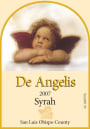 De Angelis Wines Syrah 2007 Front Label