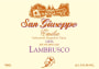 San Giuseppe Wine Company Emilia Lambrusco 2012 Front Label