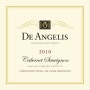 De Angelis Wines Cabernet Sauvignon 2010 Front Label