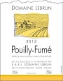 Domaine Lebrun Pouilly Fume 2013 Front Label