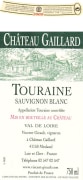 Chateau Gaillard Touraine Sauvignon 2009 Front Label