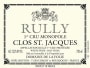 Domaine de la Folie Rully Clos St. Jacques Premier Cru Blanc 2014 Front Label
