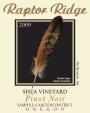 Raptor Ridge Shea Vineyard Pinot Noir 2009 Front Label