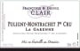 Francoise & Denis Clair Puligny-Montrachet la Garenne Premier Cru 2012 Front Label