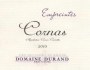 Eric et Joel Durand Cornas Empreintes 2010 Front Label