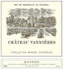 Chateau Vannieres Bandol Rouge 2001 Front Label