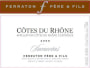 Ferraton Pere & Fils Cotes du Rhone Samorens 2008 Front Label