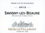 Henri de Villamont Savigny-Les-Beaune 2012 Front Label