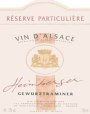 Heimberger Reserve Particuliere Gewurztraminer 2012 Front Label