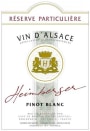 Heimberger Reserve Particuliere Pinot Blanc 2015 Front Label
