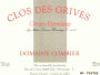 Domaine Combier Crozes-Hermitage Clos des Grives 2007 Front Label