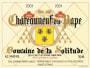 Domaine de la Solitude Chateauneuf-du-Pape 2001 Front Label