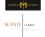 Castello Monaci Acante Fiano 2013 Front Label