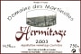 Domaine des Martinelles Hermitage 2003 Front Label