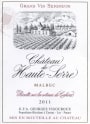Chateau de Haute-Serre Cahors Malbec 2011 Front Label
