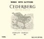 Cederberg Merlot-Shiraz 2013 Front Label