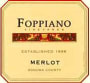 Foppiano Russian River Merlot 1998 Front Label