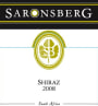Saronsberg Shiraz 2008 Front Label