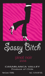 Sassy Bitch Wines Casablanca Valley Pinot Noir 2008 Front Label