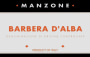 Manzone Barbera d'Alba 2005 Front Label