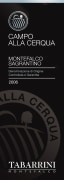 Tabarrini Sagrantino di Montefalco Campo alla Cerqua 2006 Front Label