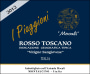 Mocali Toscano I Piaggioni 2012 Front Label