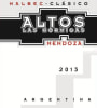 Altos Las Hormigas Clasico Malbec 2013 Front Label