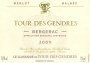 Tour des Gendres Bergerac Rouge 2009 Front Label