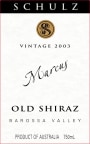 Schulz Wines Marcus Old Shiraz 2003 Front Label