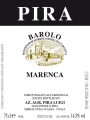 Luigi Pira Barolo Marenca 2011 Front Label