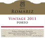 Romariz Vintage Port 2011 Front Label