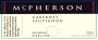 McPherson Cabernet Sauvignon 2008 Front Label