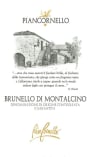 Piancornello Brunello di Montalcino 2010 Front Label
