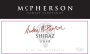 McPherson Shiraz 2013 Front Label