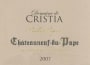 Domaine de Cristia Chateauneuf-du-Pape Vieilles Vignes Blanc 2007 Front Label