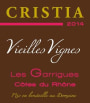 Domaine de Cristia Cotes du Rhone les Garrigues Vieilles Vignes 2014 Front Label