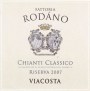 Rodano Chianti Classico Viacosta Riserva 2007 Front Label