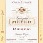 Domaine Eugene Meyer Riesling 2012 Front Label