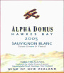 Alpha Domus Sauvignon Blanc 2005 Front Label