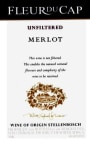 Fleur du Cap Unfiltered Merlot 2012 Front Label
