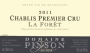 Domaine Pinson Freres Chablis La Foret Premier Cru 2011 Front Label
